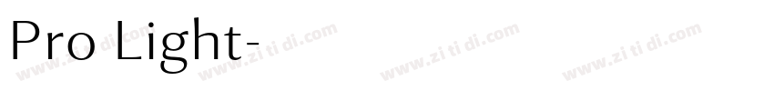 Pro Light字体转换